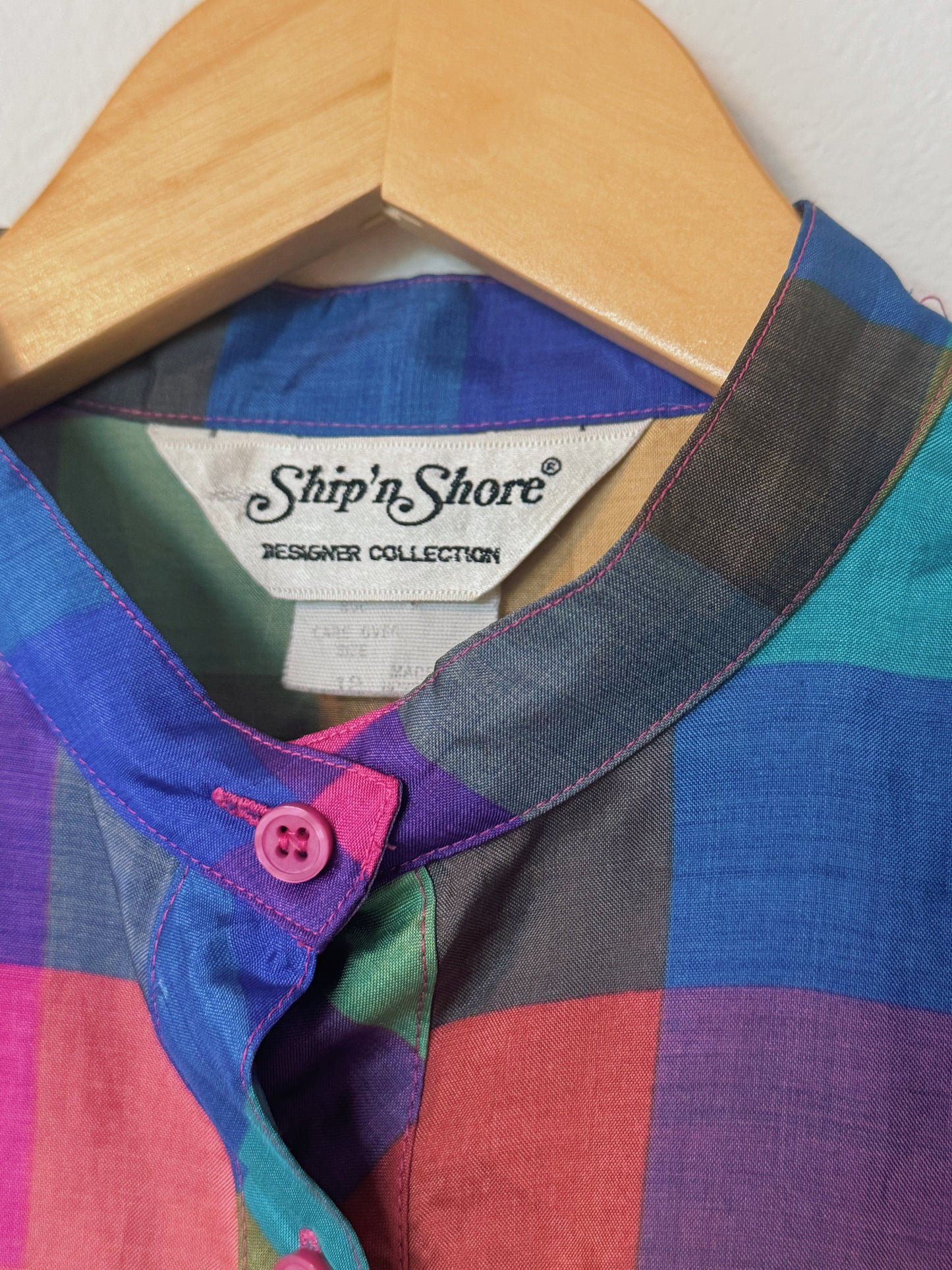 80s Jewel Toned Checkered Top
