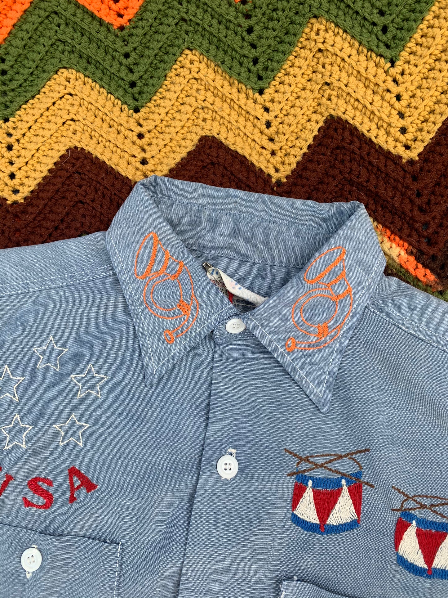 50s Embroidered Top
