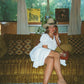 60s White Eyelet Babydoll Dress