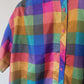 80s Jewel Toned Checkered Top