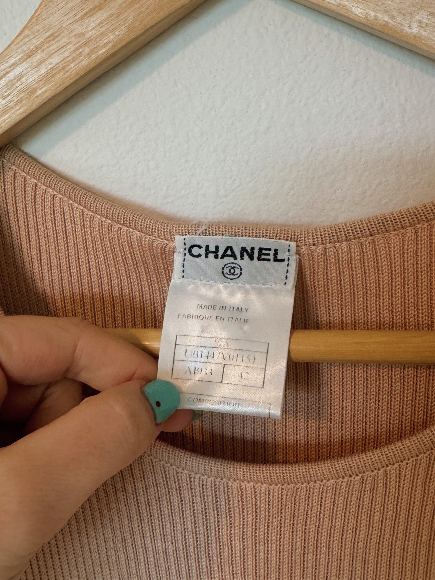 Y2K Chanel Ribbed Tank
