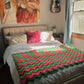 Vintage Afghan Knit Blanket