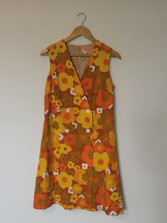 60s Flower Power House Dress