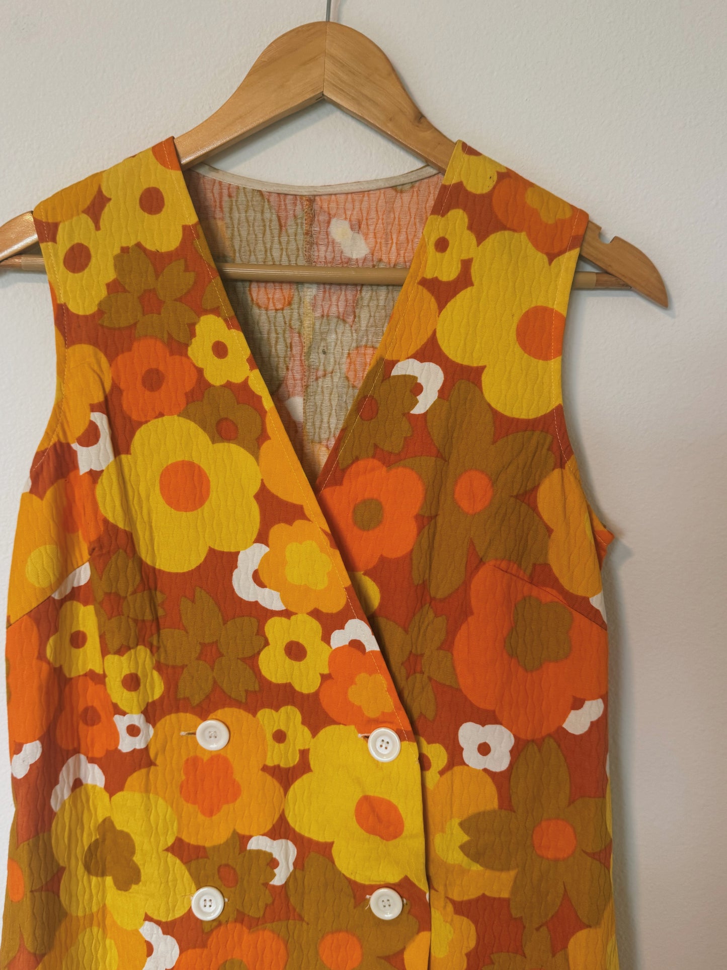 60s Flower Power House Dress