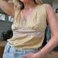 90s Buttery Yellow Silk Tank