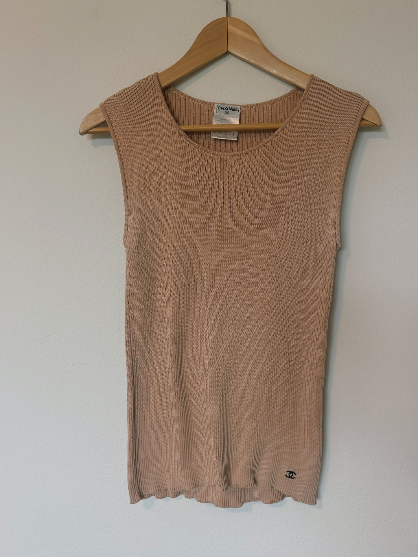 Y2K Chanel Ribbed Tank