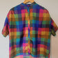 80s Jewel Toned Checkered Top