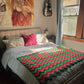 Vintage Afghan Knit Blanket