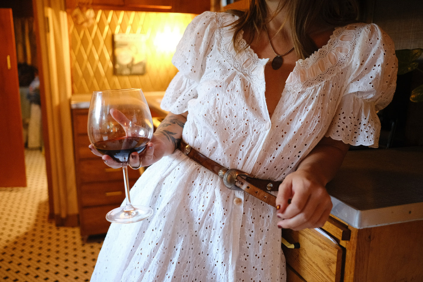 60s White Eyelet Babydoll Dress