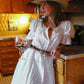 60s White Eyelet Babydoll Dress