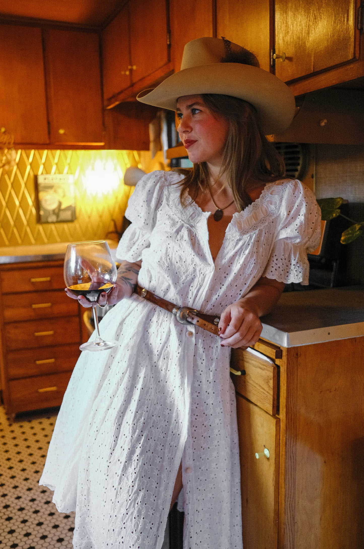 60s White Eyelet Babydoll Dress