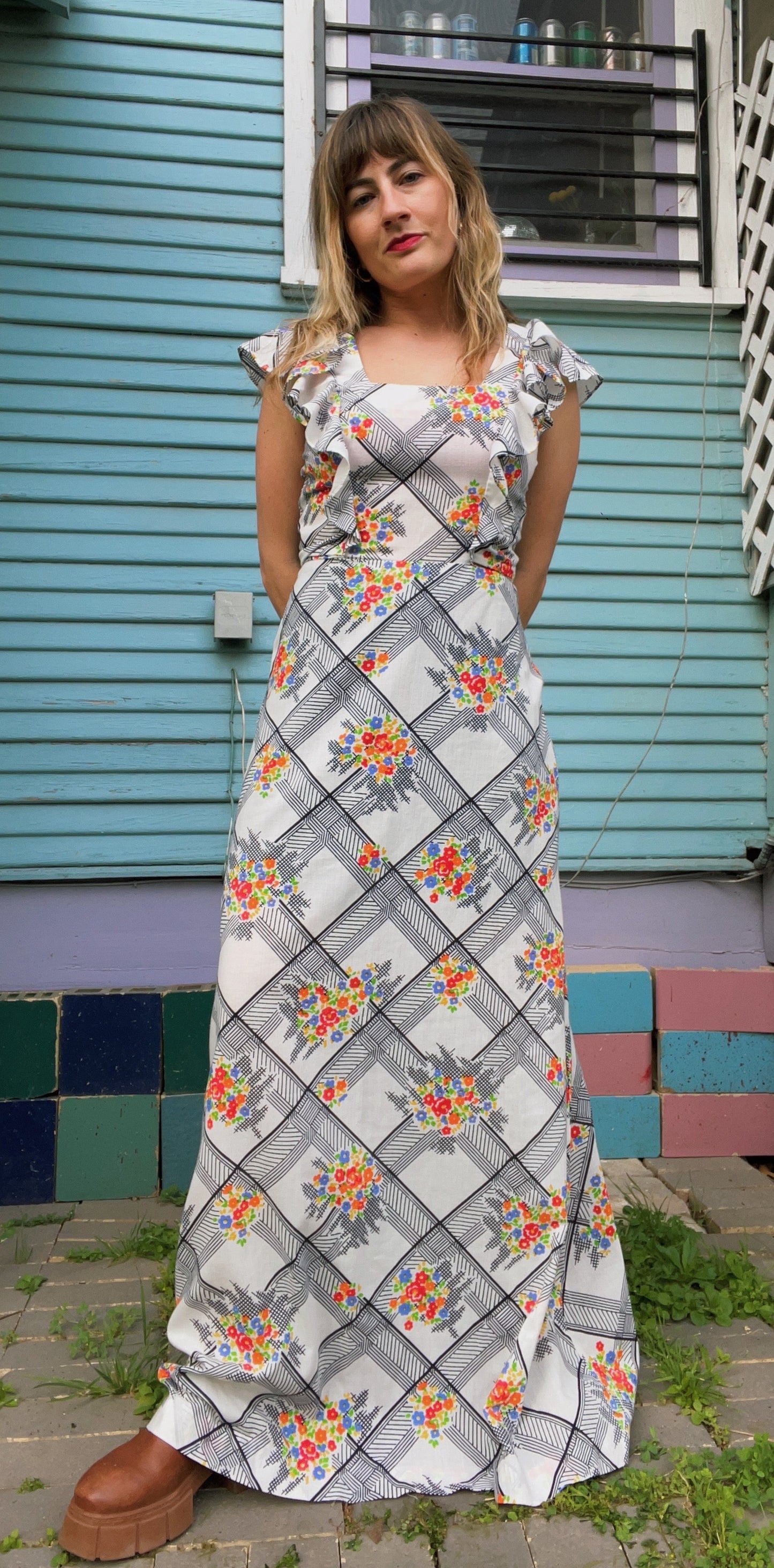 1960s Sunday's Child Maxi Sun Dress (S/M)