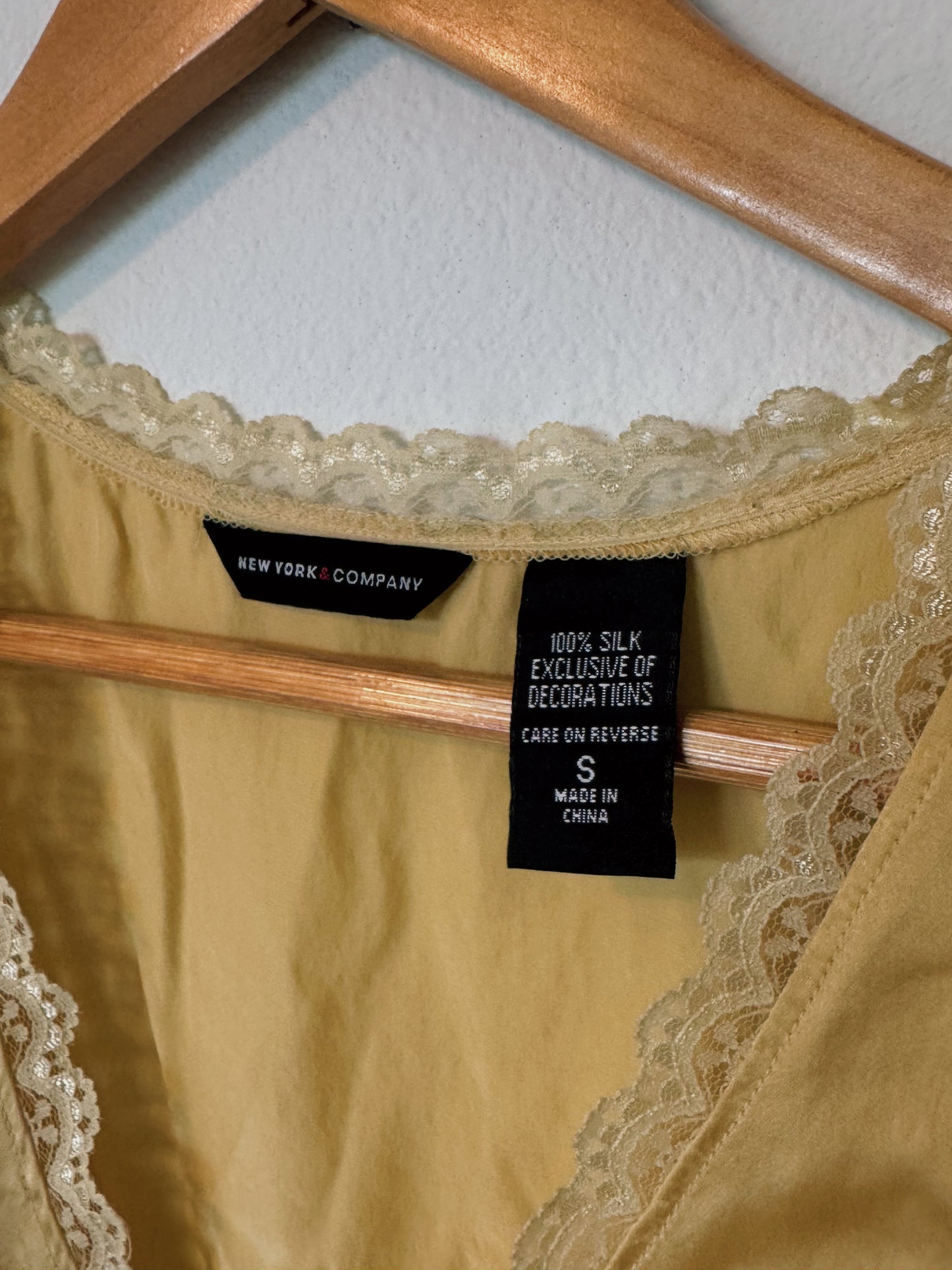 90s Buttery Yellow Silk Tank