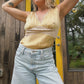 90s Buttery Yellow Silk Tank