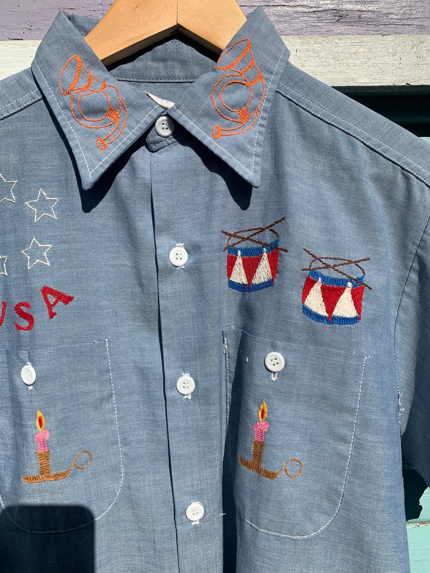 50s Embroidered Top
