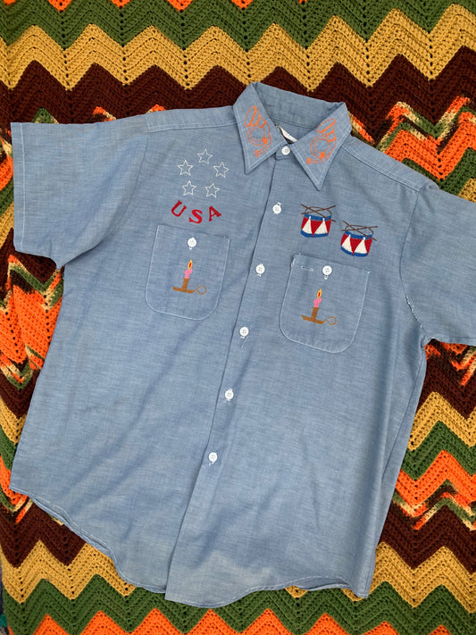 50s Embroidered Top