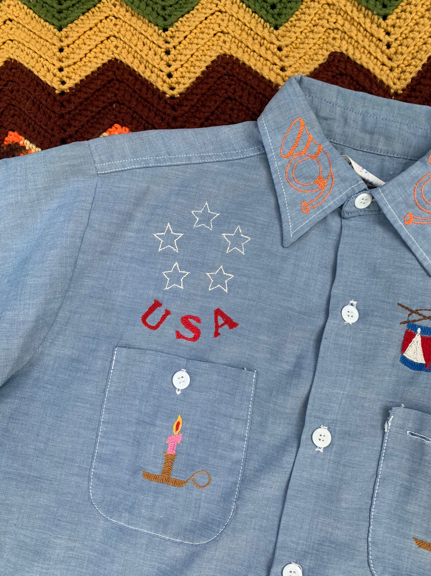 50s Embroidered Top