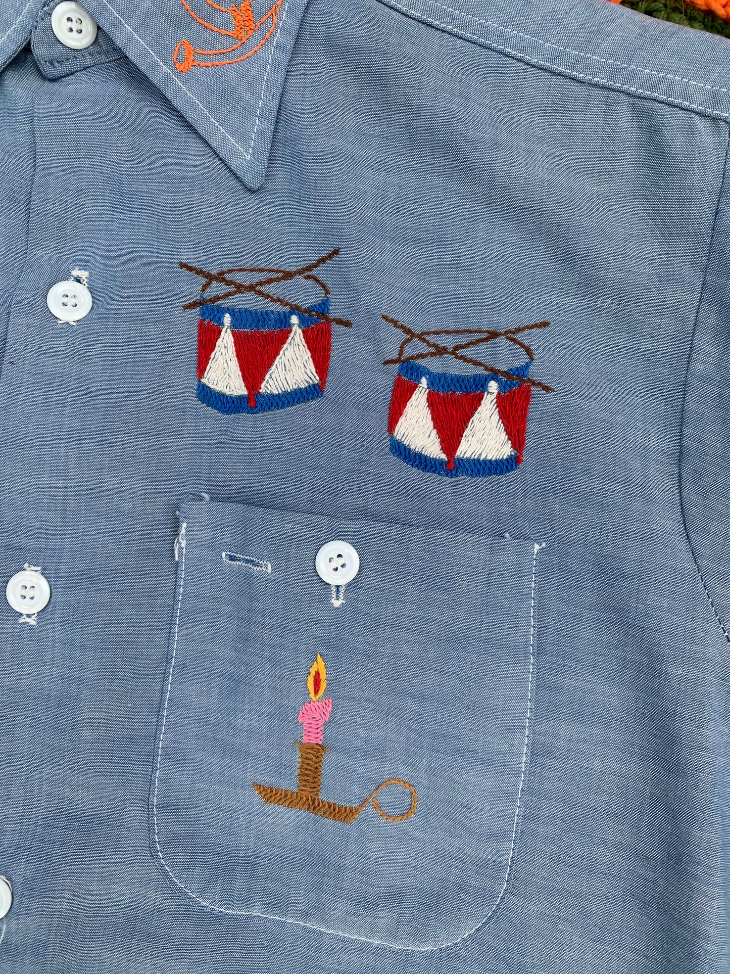 50s Embroidered Top