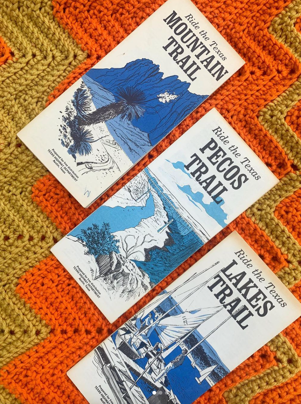 Vintage Texas Maps - Set of 3